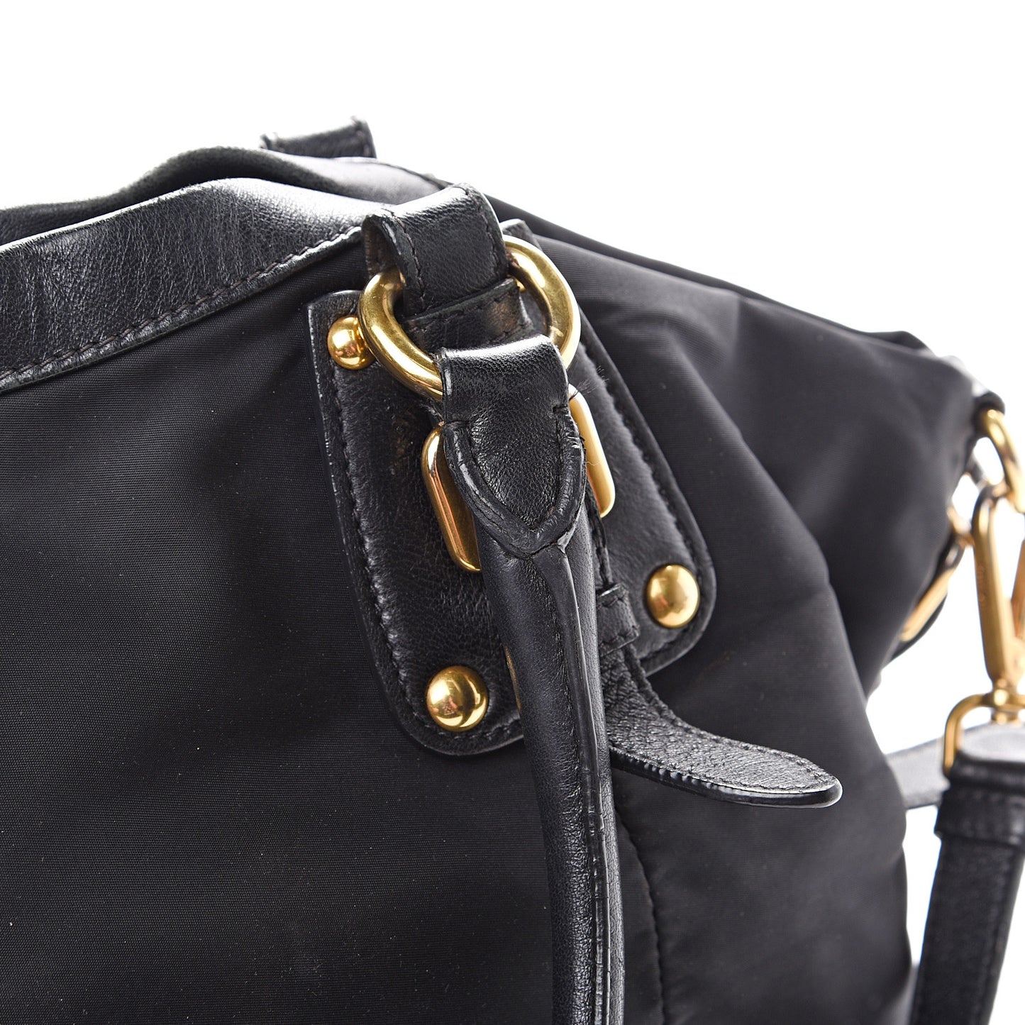 Tessuto Nylon Jacquard Logo Tote Black