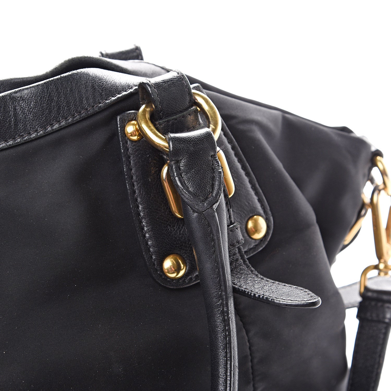 Prada Tessuto Nylon Jacquard Logo Tote Black 11 of 15