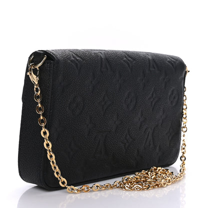 Louis Vuitton Empreinte Pochette Felicie Chain Wallet Black 4 of 9