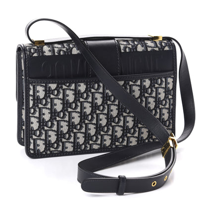 Christian Dior Oblique 30 Montaigne Flap Bag Blue 3 of 11