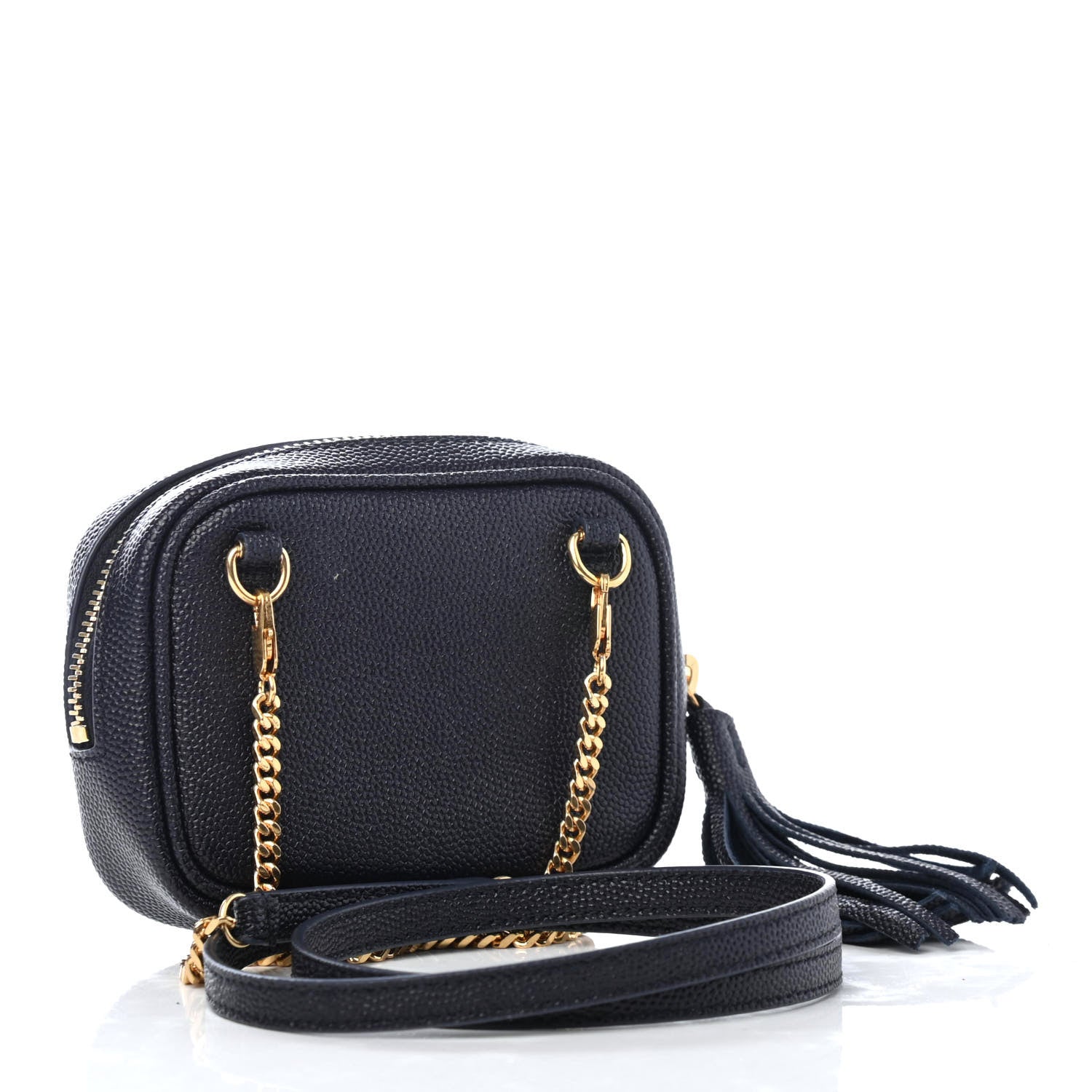 Saint Laurent Grain De Poudre Matelasse Monogram Baby Lou Camera Bag Deep Marine 2 of 4