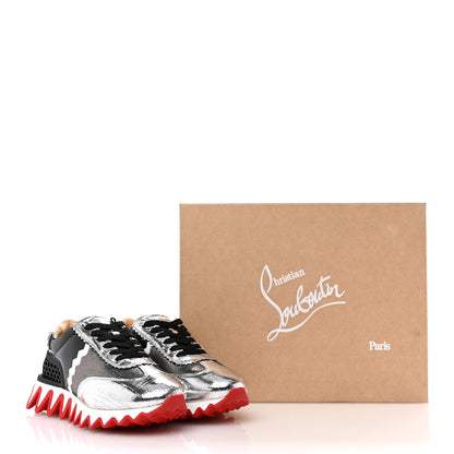Christian Louboutin Cracked Nappa Calfskin Mens Loubishark Sneakers 41 Multicolor 11 of 11