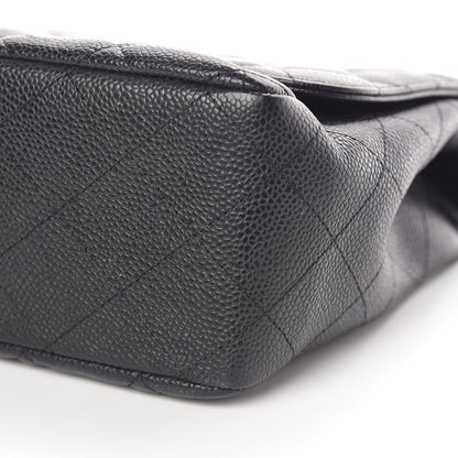 Chanel Caviar Quilted Jumbo Single Flap Black 6 of 10