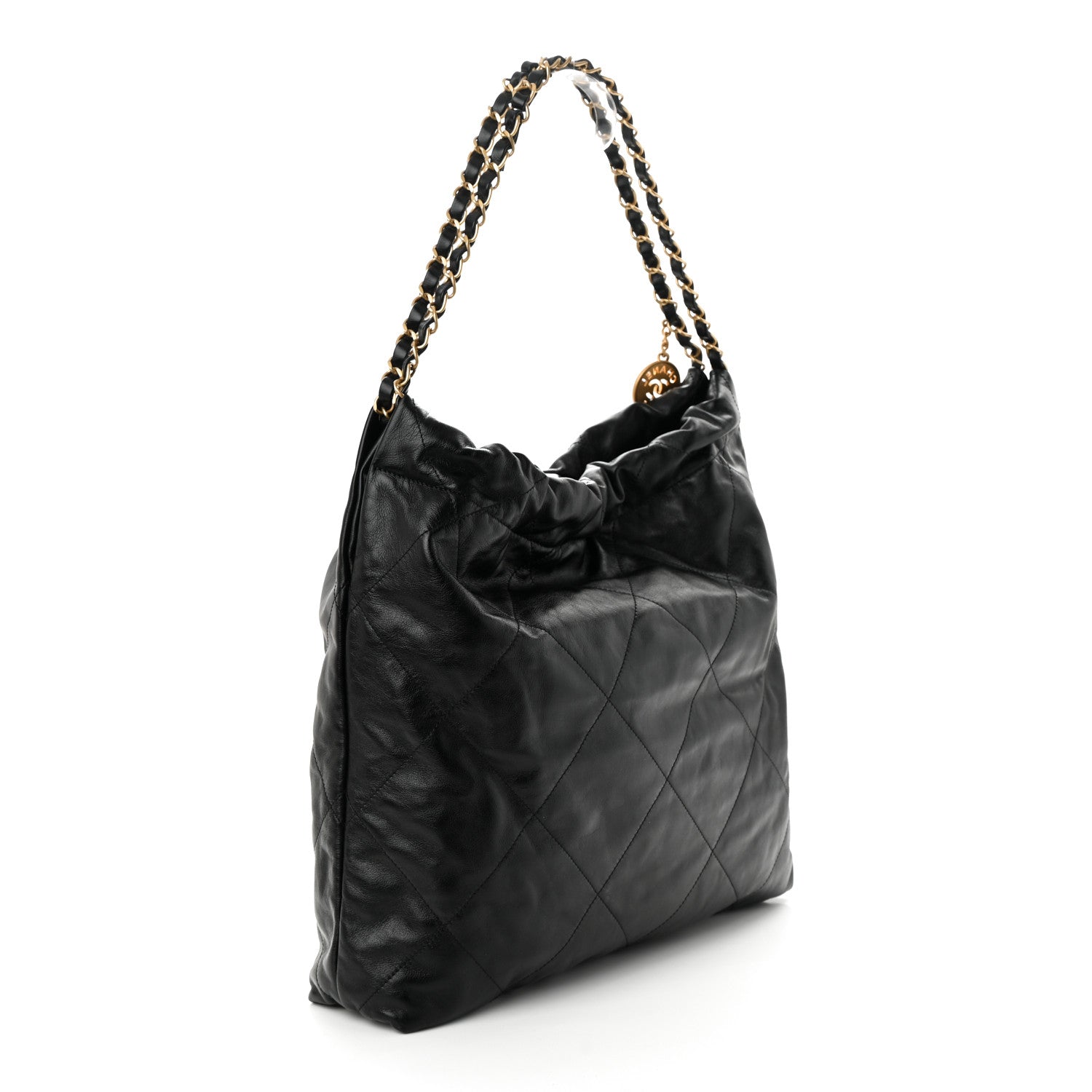 Chanel Shiny Calfskin Quilted Chanel 22 Black 4 of 11