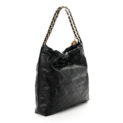 Chanel Shiny Calfskin Quilted Chanel 22 Black 4 of 11