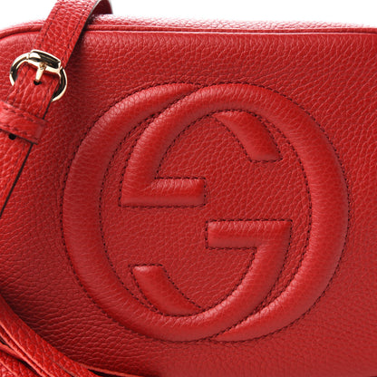 Gucci Pebbled Calfskin Small Soho Disco Bag Vibrant Red 10 of 10