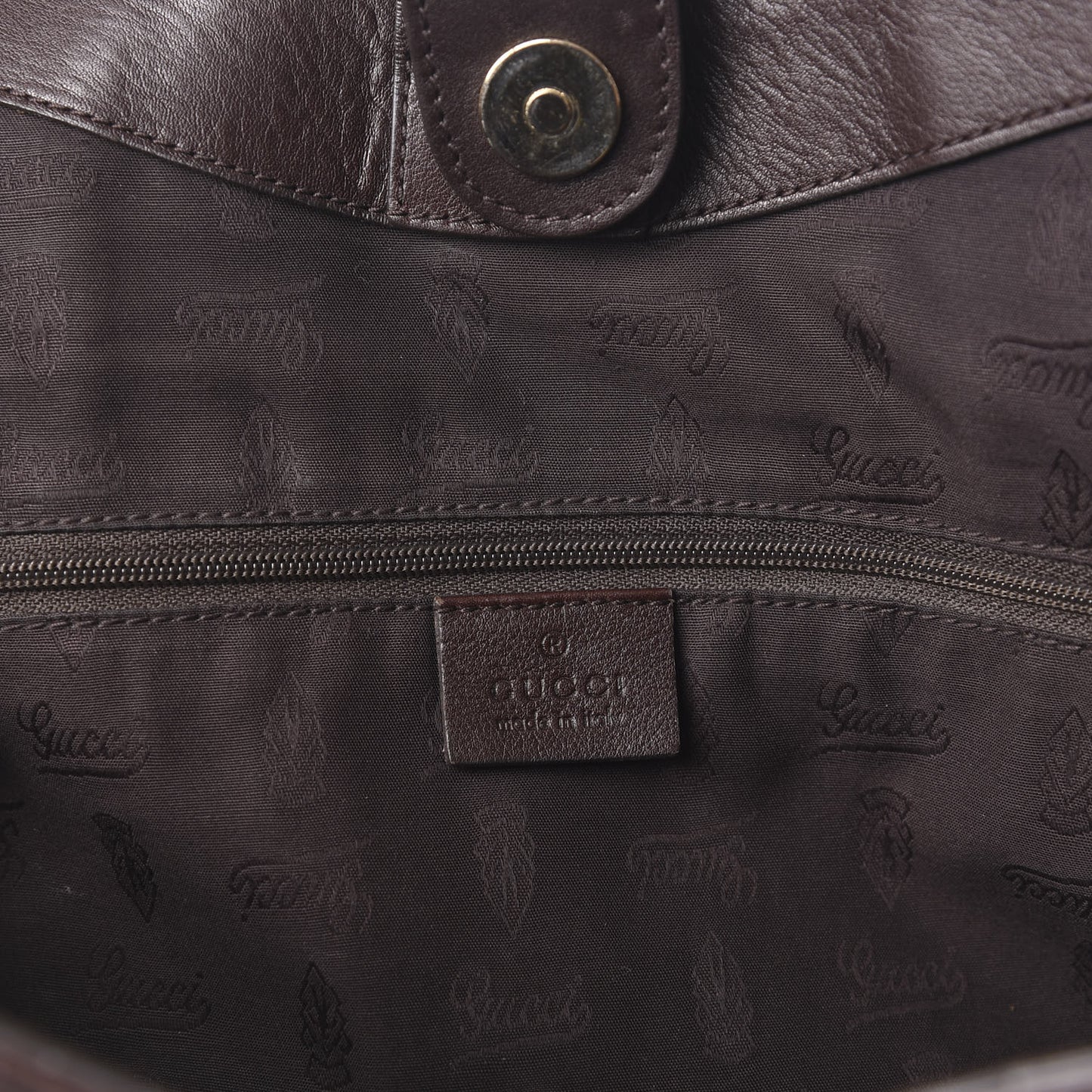 Guccissima Signature Large Sukey Tote Chocolate
