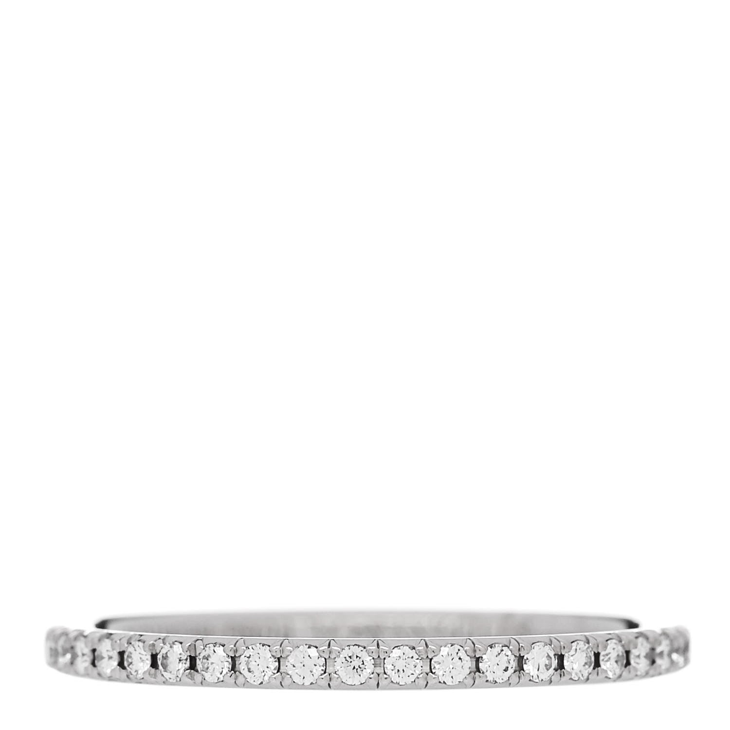 Tiffany Platinum Diamond Metro Band Ring 52 6 1 of 4