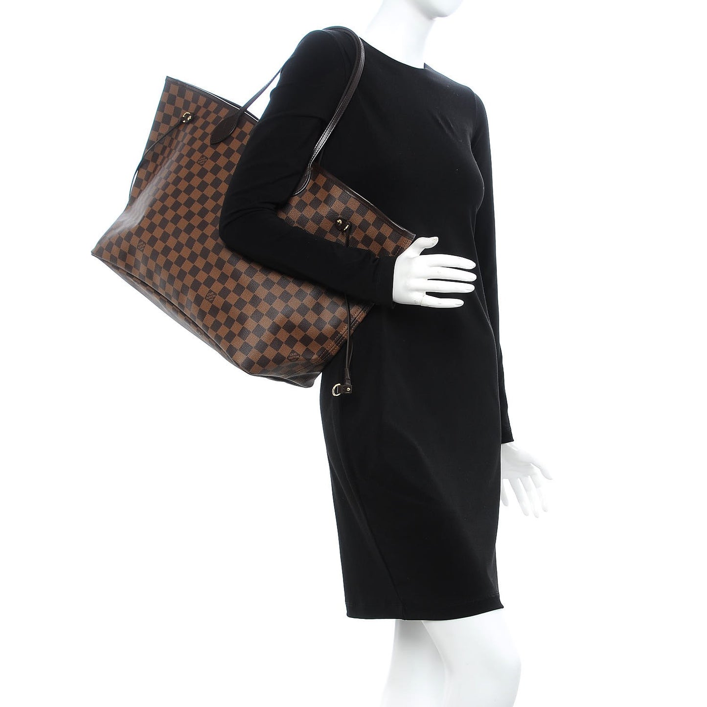 House Check Medium Tote Black