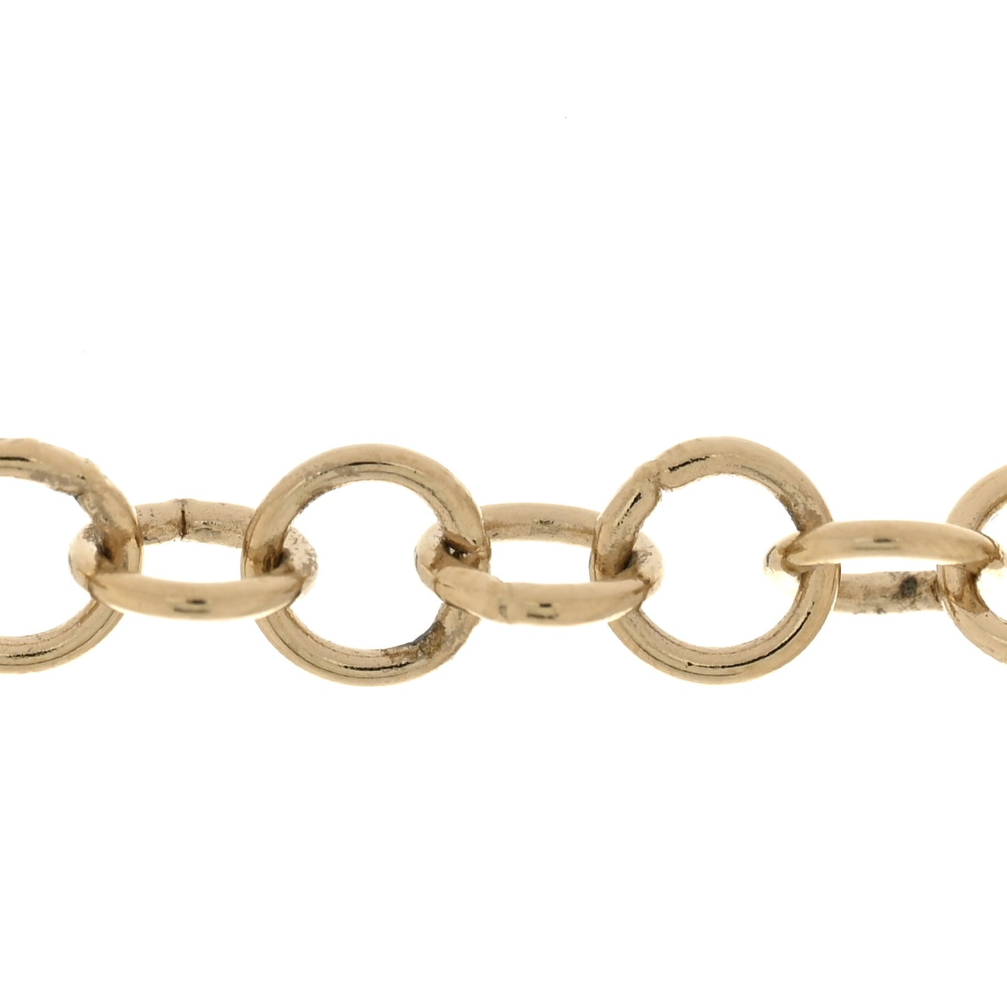 Metal Lambskin CC Chain Necklace Gold White
