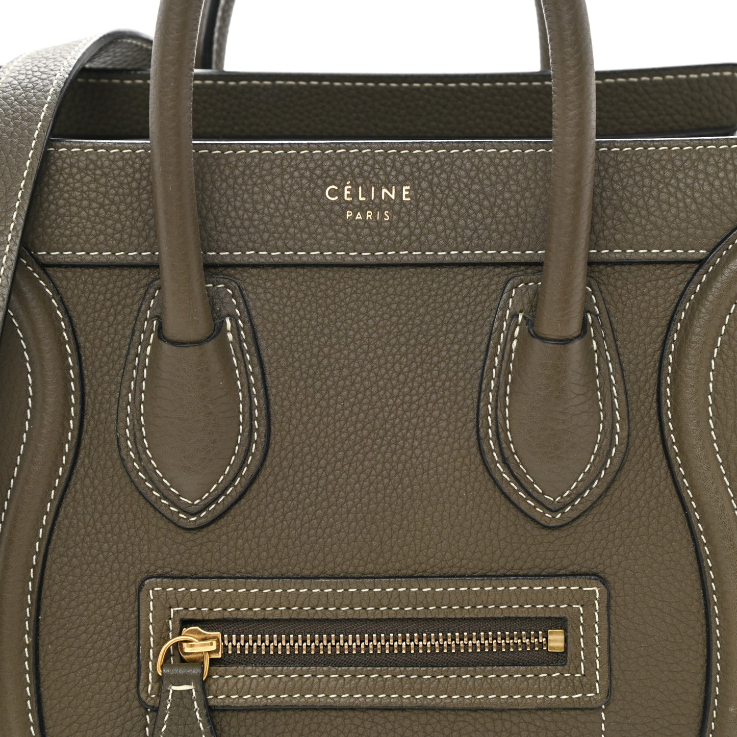 Drummed Calfskin Nano Luggage Souris