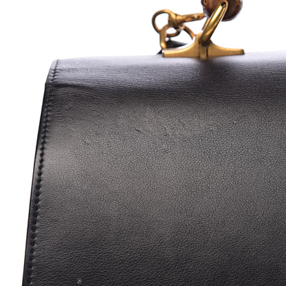 Gucci Calfskin Bamboo Web Large Dionysus Top Handle Bag Black Bright Evergreen Hibiscus Red 17 of 28