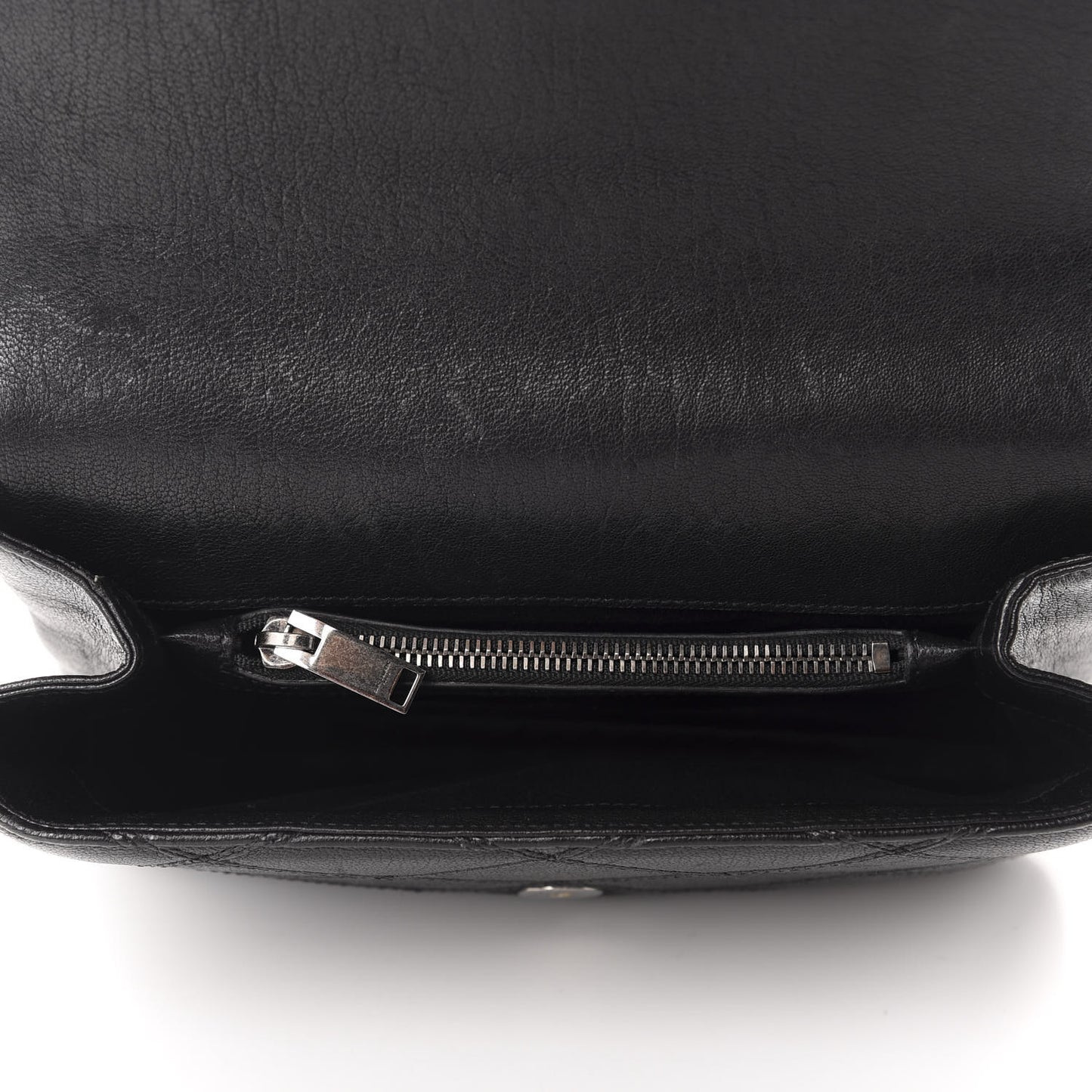 Calfskin Matelasse Diamond Quilted Monogram Medium College Bag Black