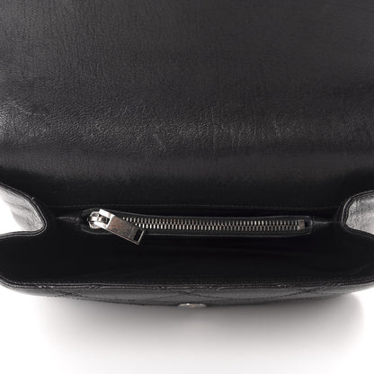 Saint Laurent Calfskin Matelasse Diamond Quilted Monogram Medium College Bag Black 7 of 16