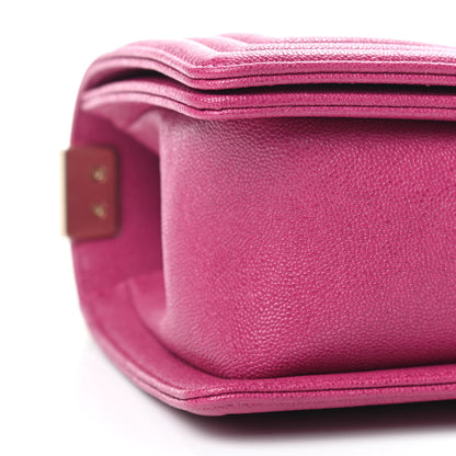 Chanel Caviar Quilted Small Boy Flap Fuchsia 8 of 9