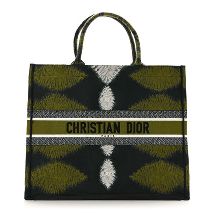 Christian Dior Canvas Large Tie And Dior Book Tote Green Multicolor 1 of 9