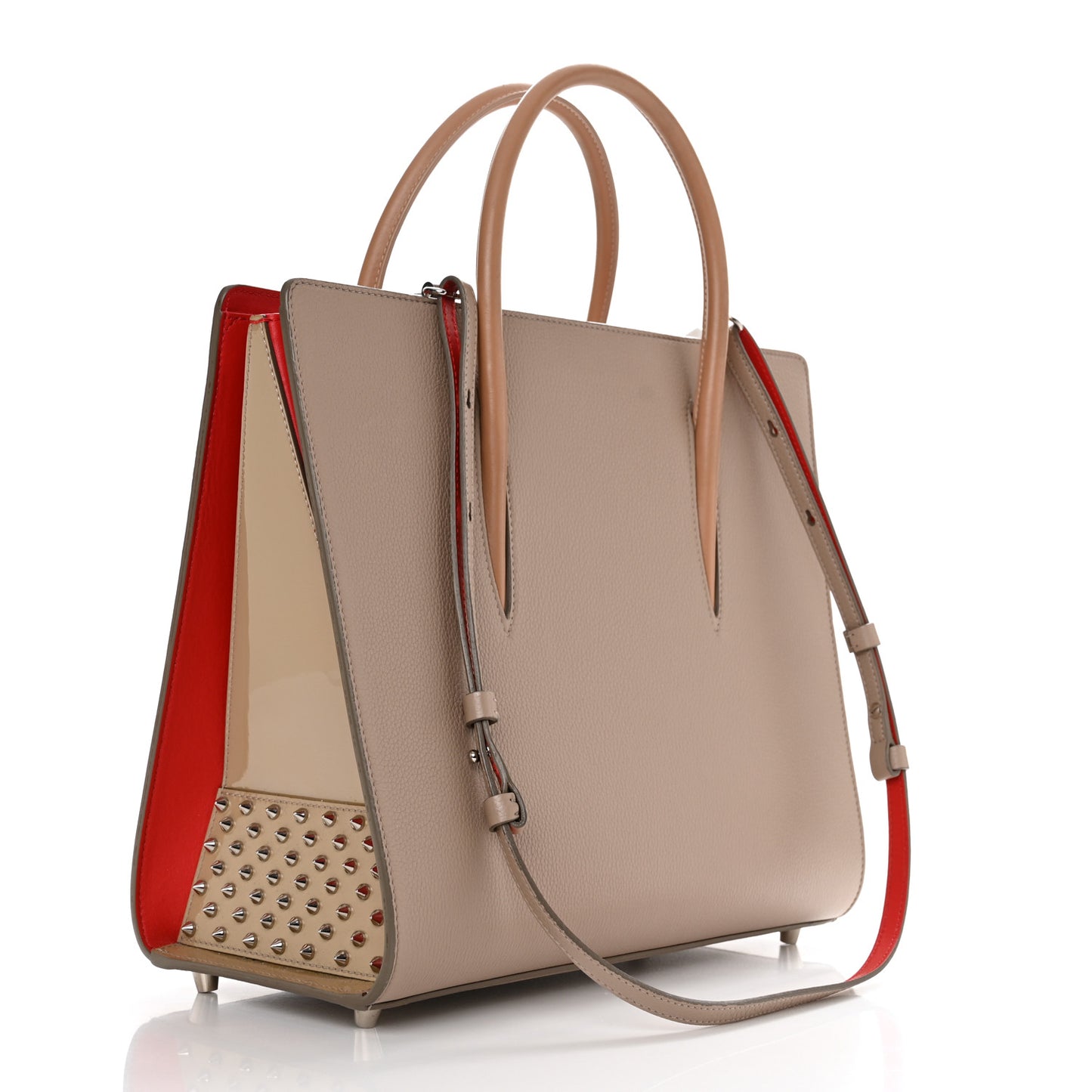 Calfskin Patent Studded Large Paloma Cashmere