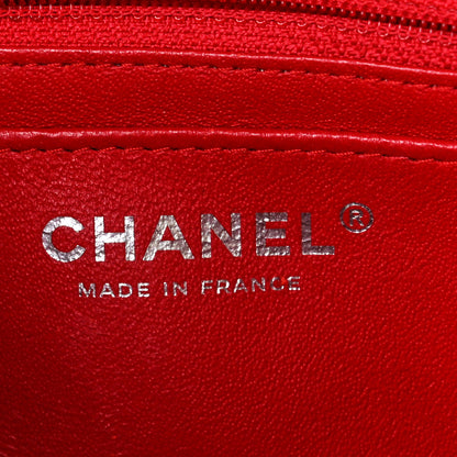 Chanel Patent Calfskin Quilted Bi-Color Mini Rectangular Flap Red Black 7 of 11