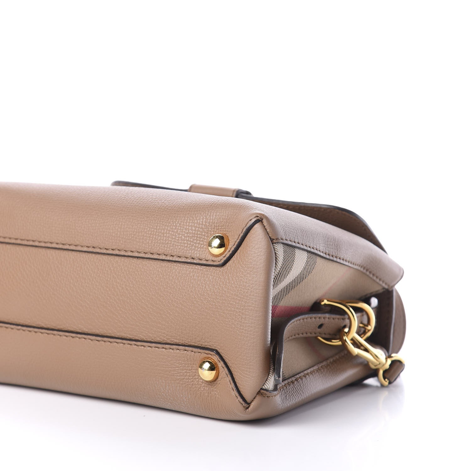Burberry Derby Calfskin House Check Small Camberley Dark Sand 7 of 9