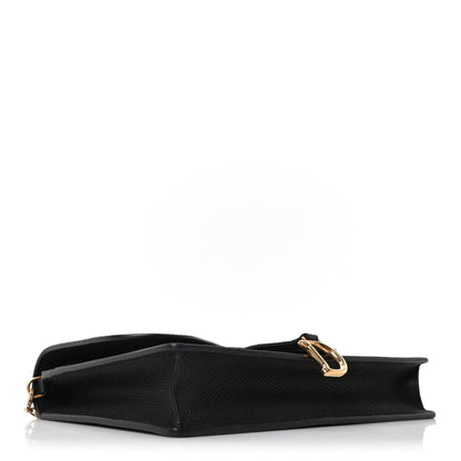 Christian Dior Grained Calfskin Saddle Chain Pouch Black 4 of 9