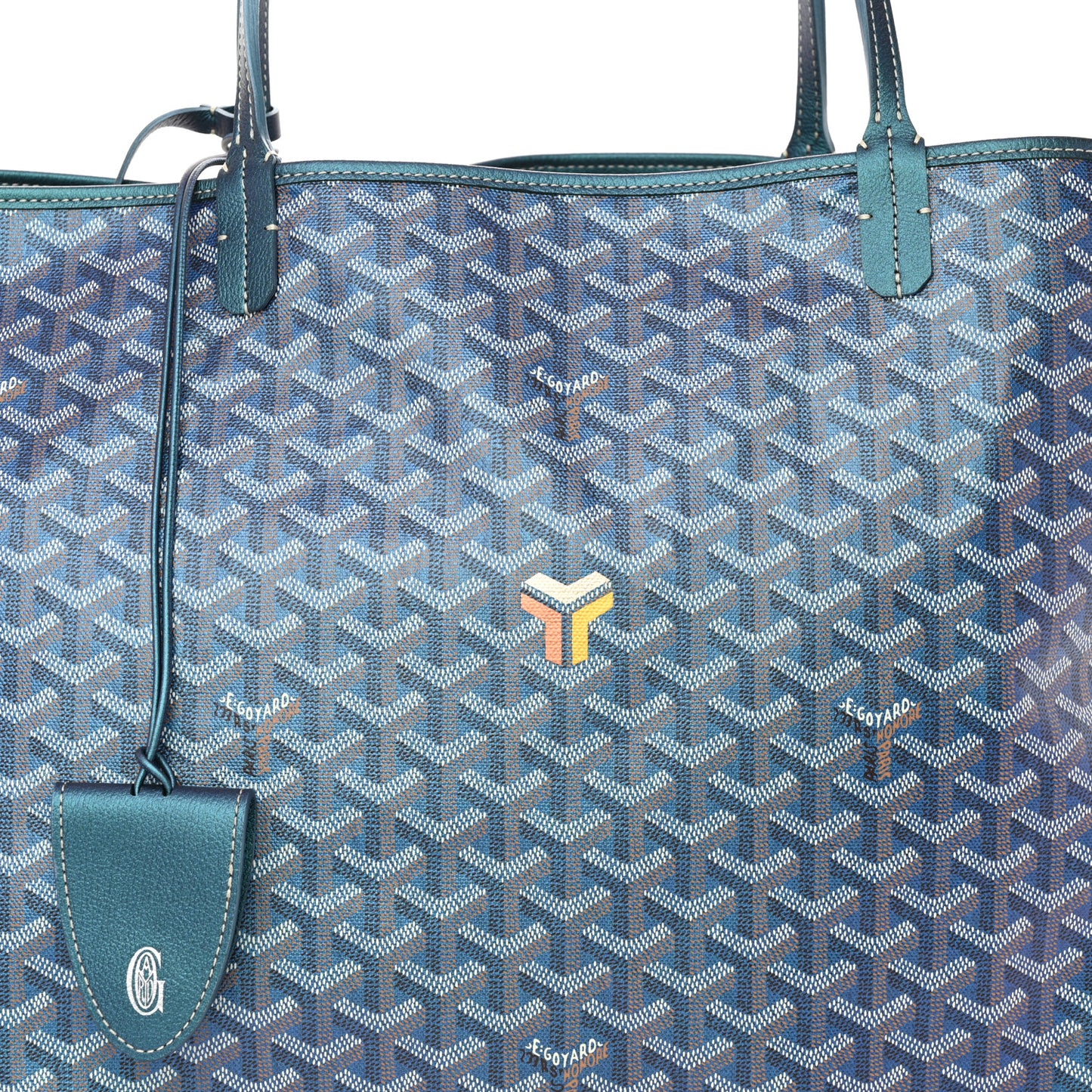 Iridescent Goyardine Saint Louis GM Pearly Blue
