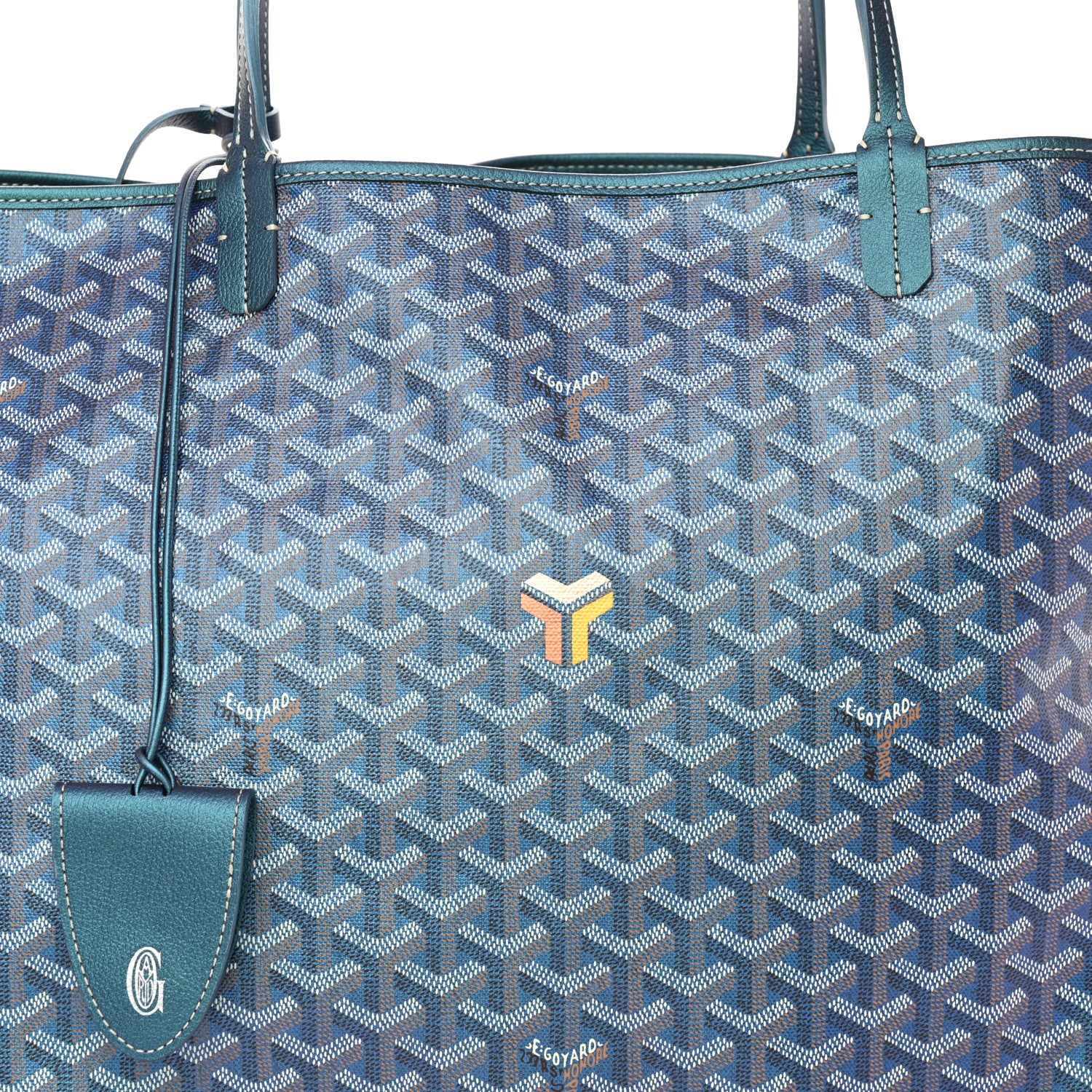 Goyard Iridescent Goyardine Saint Louis GM Pearly Blue 9 of 11