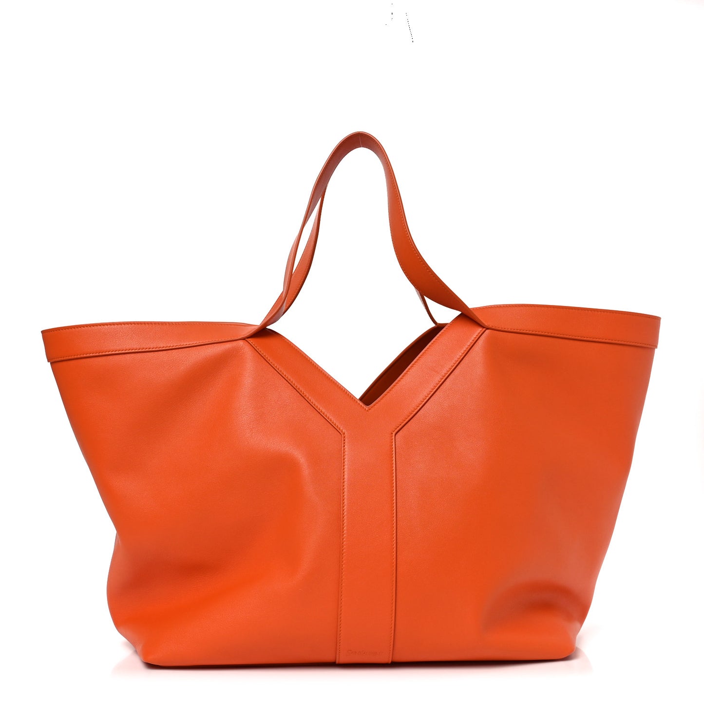 Calfskin Y Tote Mandarin Glow Mandarin Glow