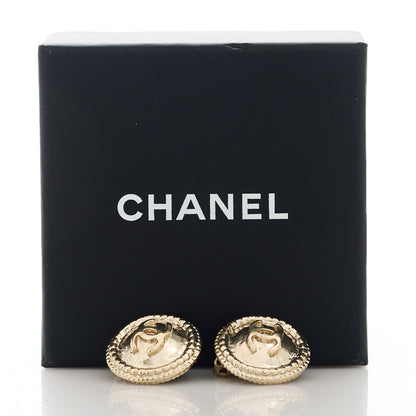 Chanel CC Button Clip On Earrings Gold 5 of 5
