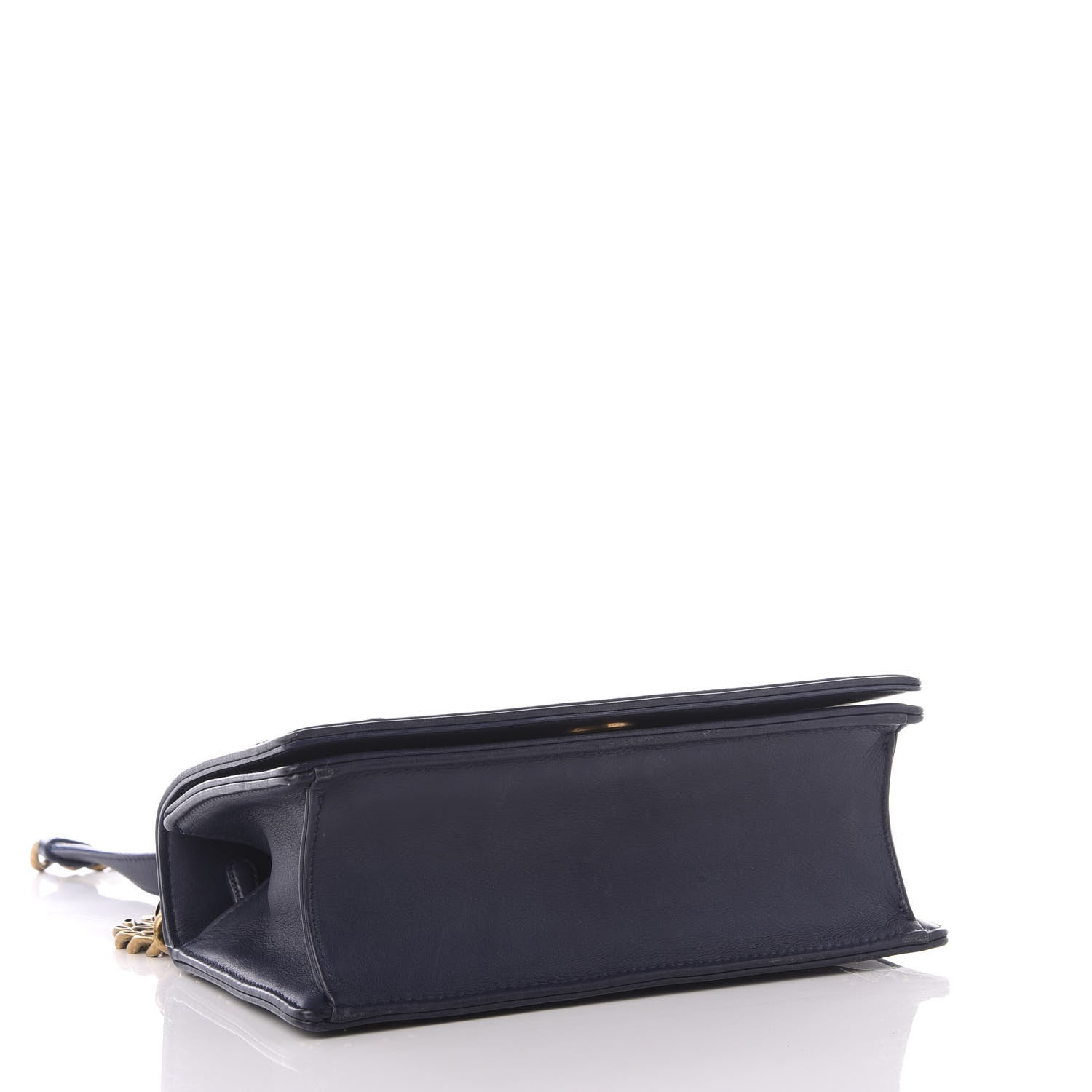 Christian Dior Lambskin Studded Medium Diorama Flap Bag Navy Blue 3 of 10