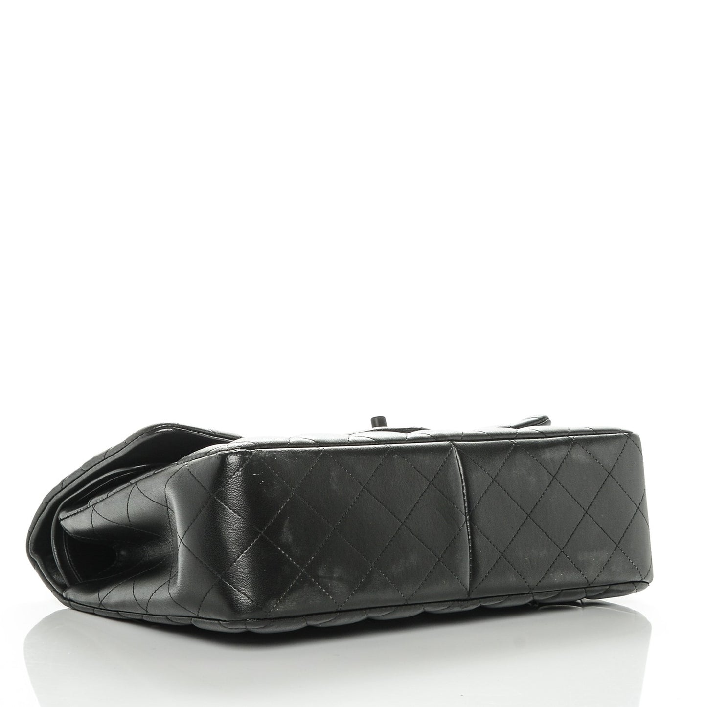 Lambskin Quilted Jumbo Double Flap So Black