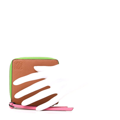 Loewe Calfskin Small Zip Wallet Tan Multicolor 2 of 9