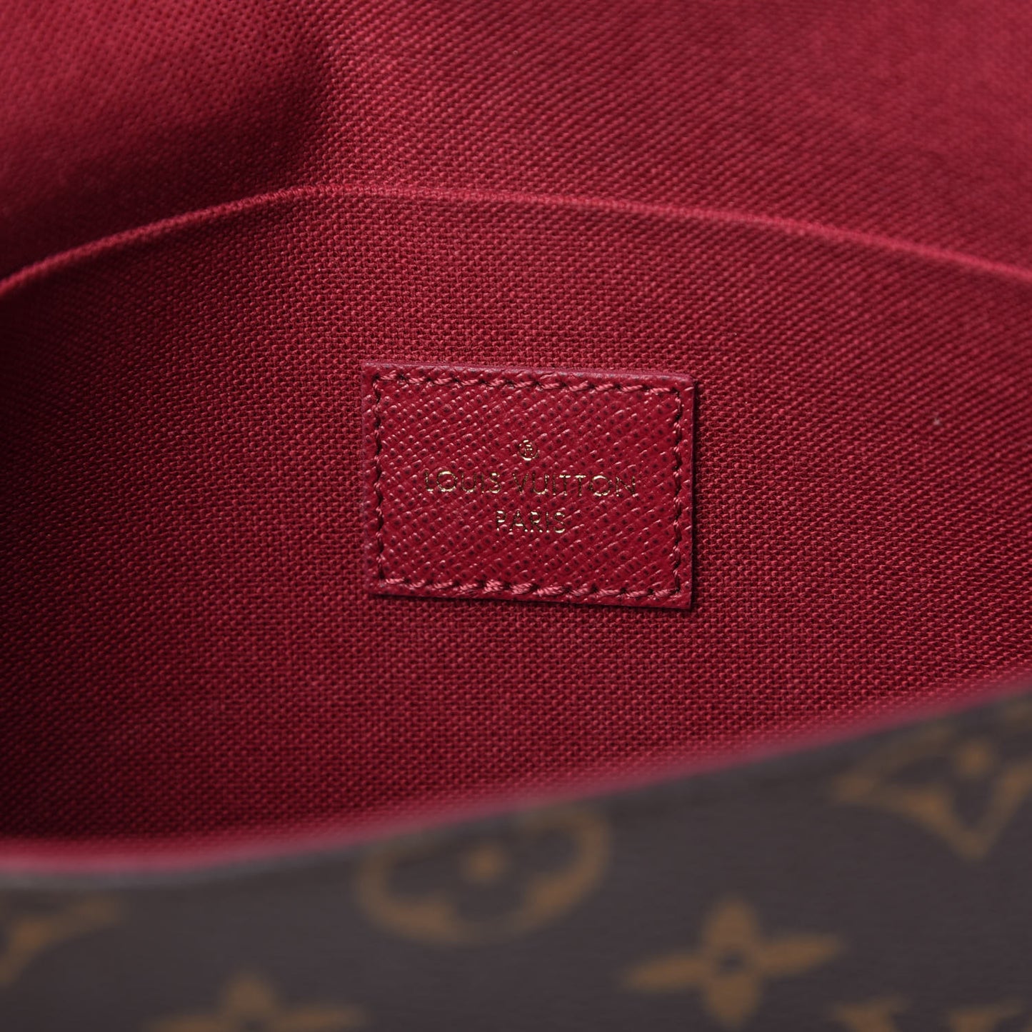 Monogram Pochette Felicie Chain Wallet Fuchsia
