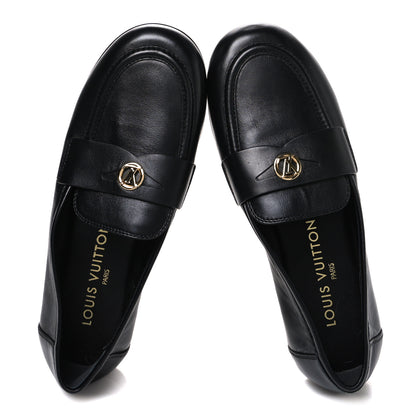 Louis Vuitton Lambskin Soho Flat Loafer 37 Black 2 of 10