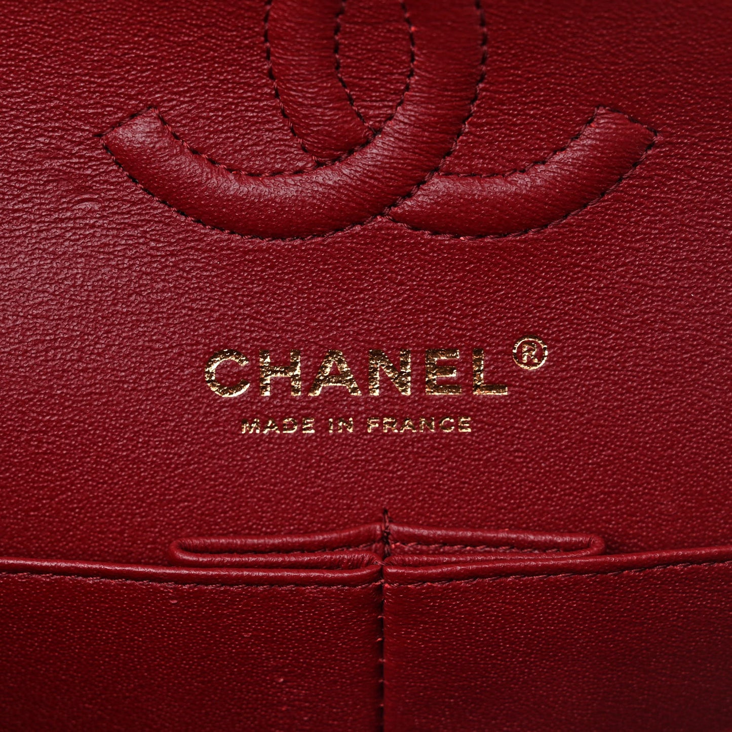 Caviar Quilted Small Double Flap Burgundy
