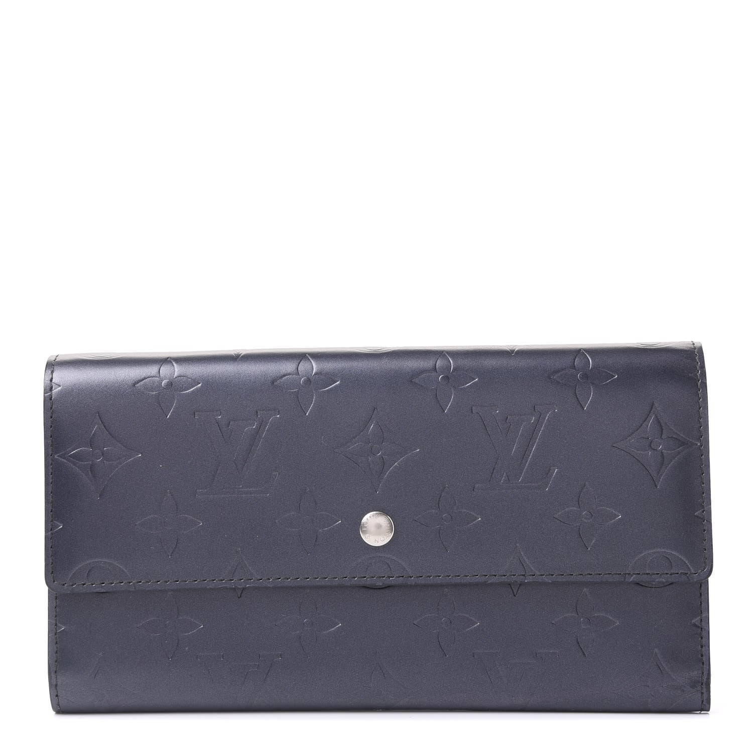 Louis Vuitton Mat Monogram Porte Tresor International Wallet Blue 1 of 8