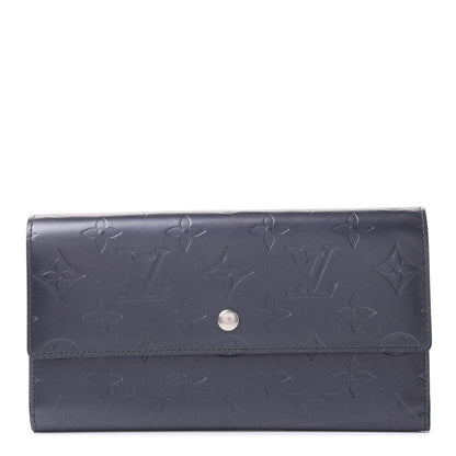 Louis Vuitton Mat Monogram Porte Tresor International Wallet Blue 1 of 8
