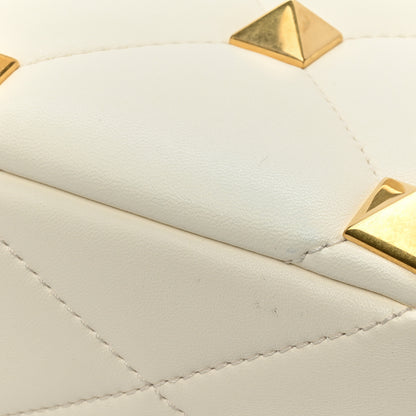 Valentino Garavani Nappa Large Roman Stud Shoulder Bag Ivory 10 of 10