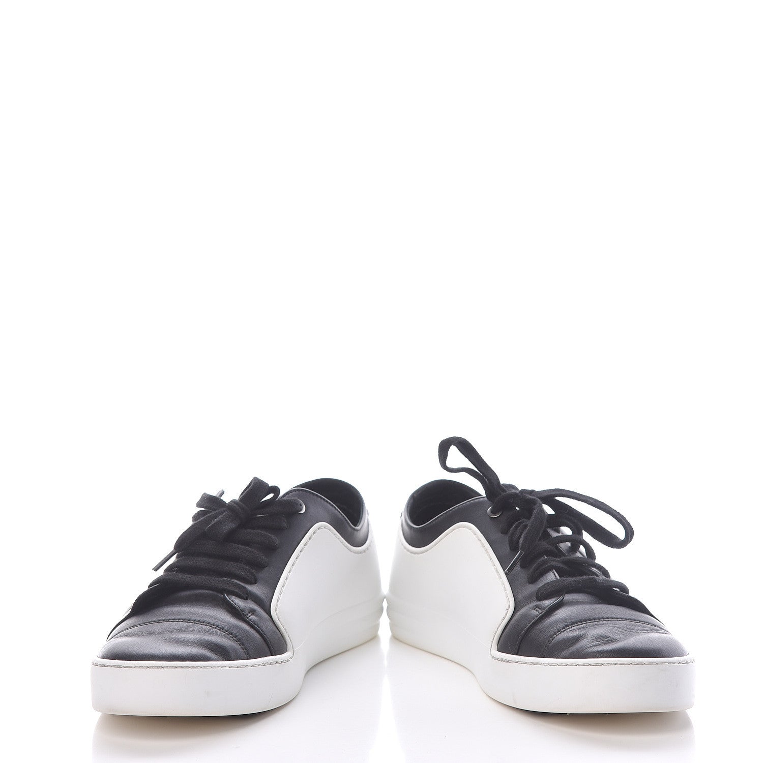 Chanel Calfskin Womens CC Sneakers 39.5 Black White 5 of 12