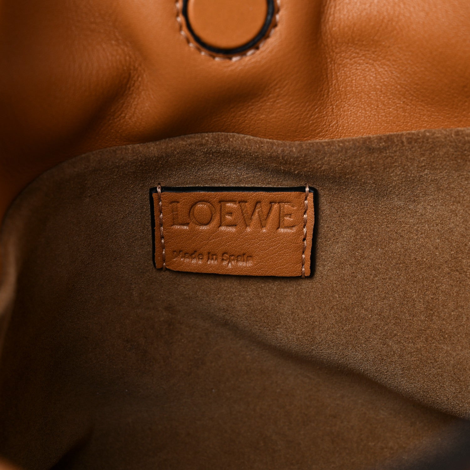 Loewe Calfskin Mini Flamenco Knot Clutch Warm Desert 6 of 10