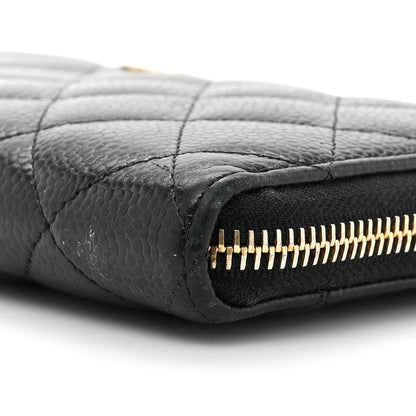 Chanel Caviar Quilted Large Gusset Zip Around Wallet Black 11 of 17