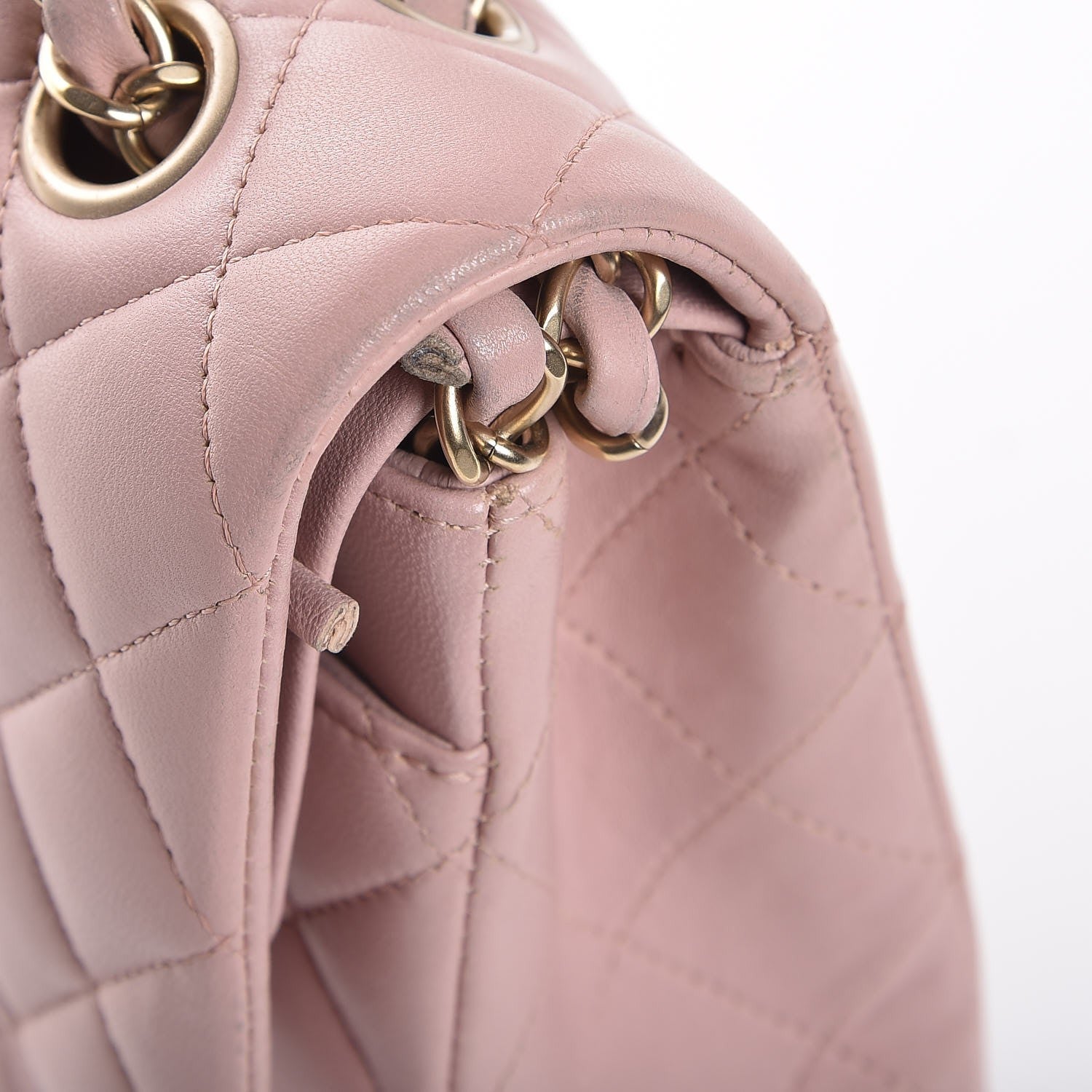 Chanel Lambskin Quilted Medium Double Flap Pink 9 of 17