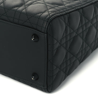 Christian Dior Ultra Matte Calfskin Cannage Large Lady Dior Black 10 of 10