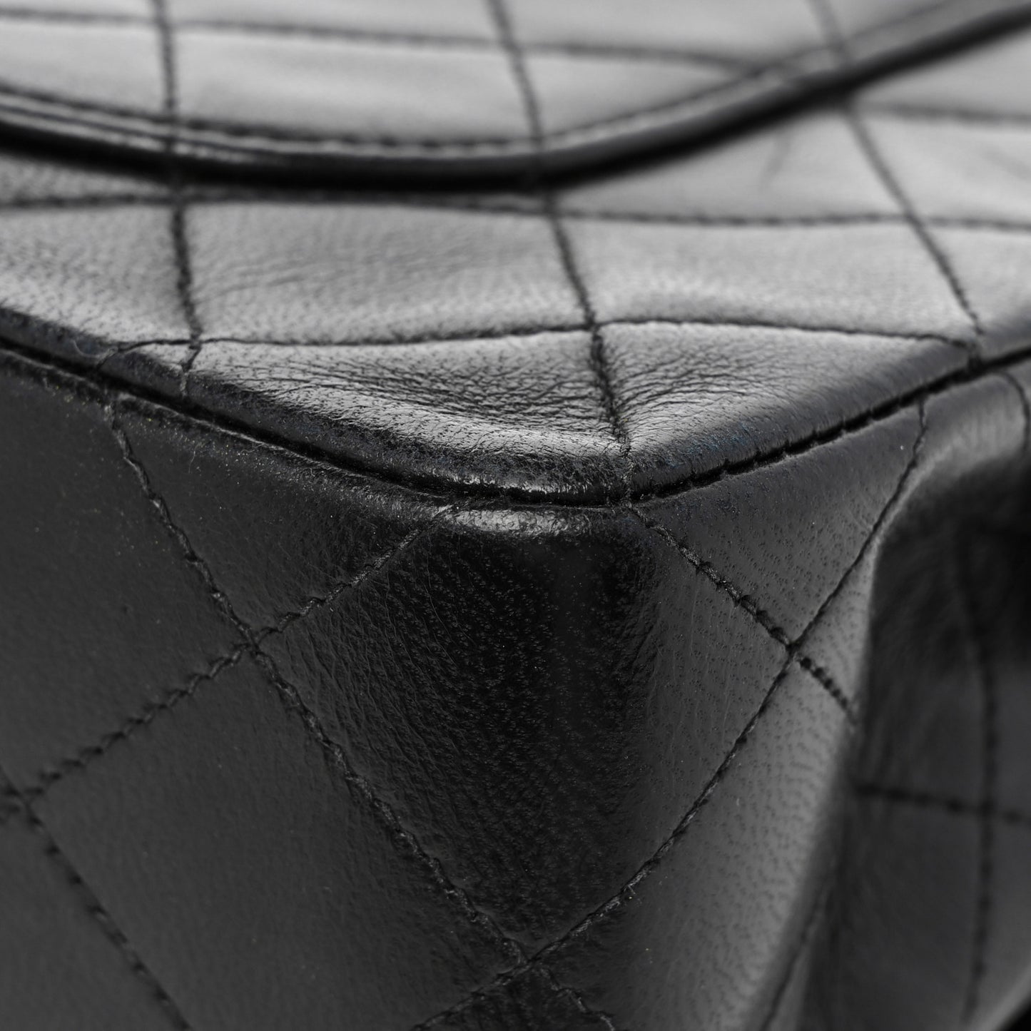 Lambskin Quilted Small Double Flap Black