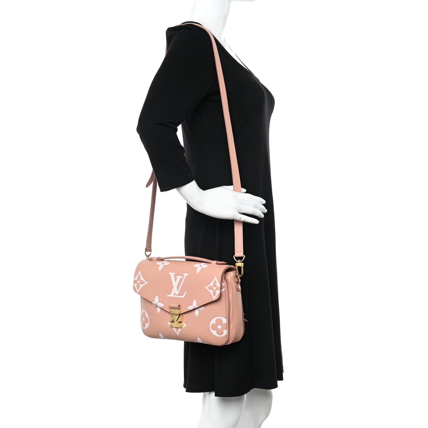 Louis Vuitton Empreinte Monogram Giant Pochette Metis Rose Trianon Cream 2 of 11