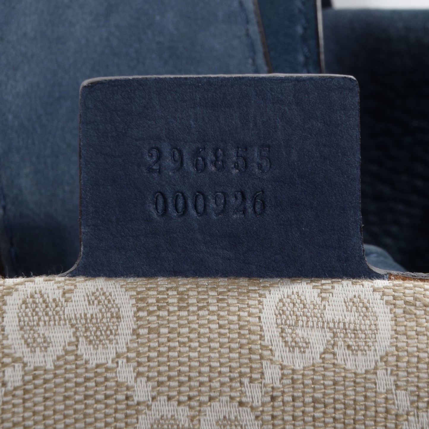 Nubuck Large Soft Stirrup Shoulder Bag Navy