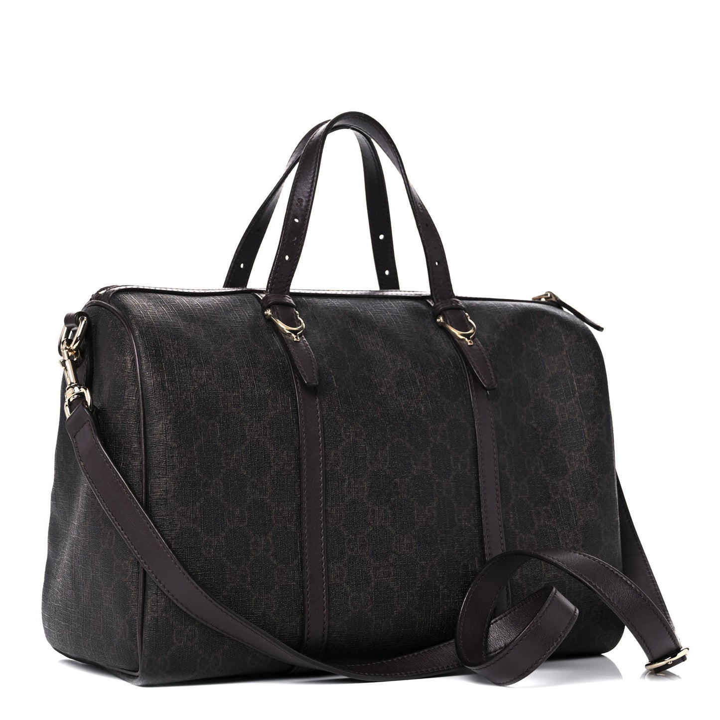 GG Supreme Monogram Medium Nice Boston Dark Brown