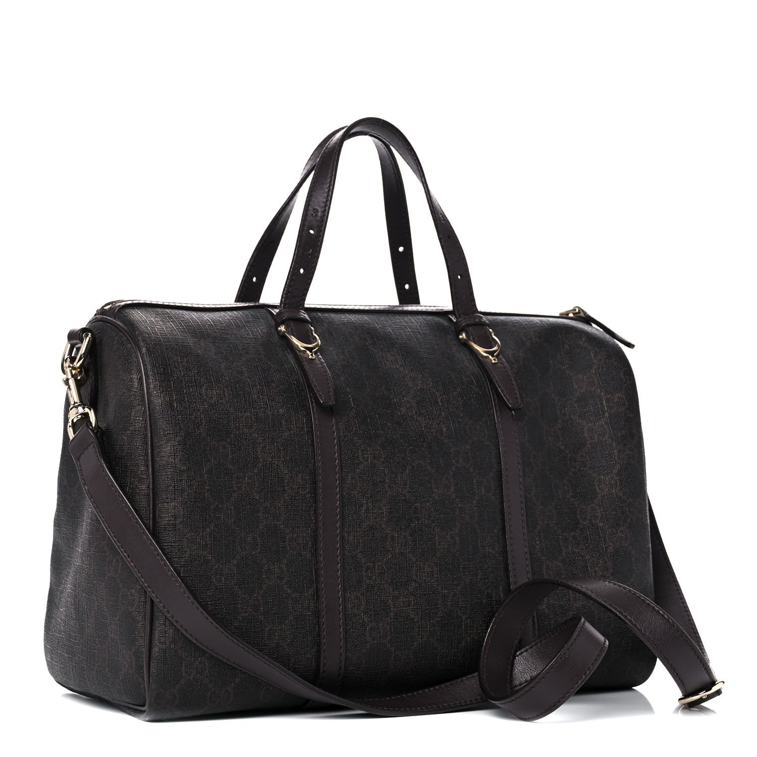 Gucci GG Supreme Monogram Medium Nice Boston Dark Brown 3 of 20
