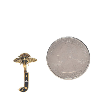 Christian Dior Metal Bee My ABCDior J Earring Aged Gold 2 of 4