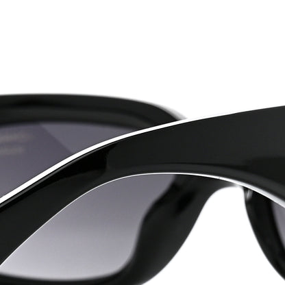Chanel Acetate Glass Pearl Polarized Oval Sunglasses 5544 Black 5 of 8