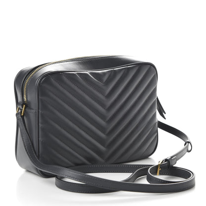 Saint Laurent Calfskin Matelasse Monogram Lou Camera Bag Storm 3 of 9